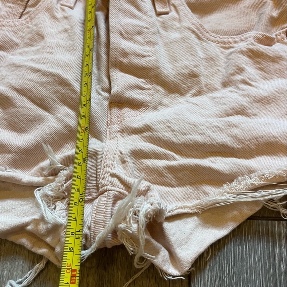 Levi’s Peach Orange Cut-Off Shorts Size 26 - Picture 7 of 8